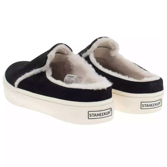 Staheekum Women Cozy Camp Mule Slip On Mule Slippers Size US 9 Black Suede - Picture 4 of 7